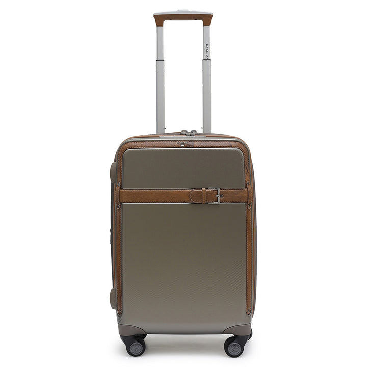 PC Elephant Leather Cabin Trolley - Champange & Cognac