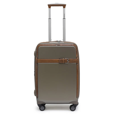 PC Elephant Leather Cabin Trolley - Champange & Cognac
