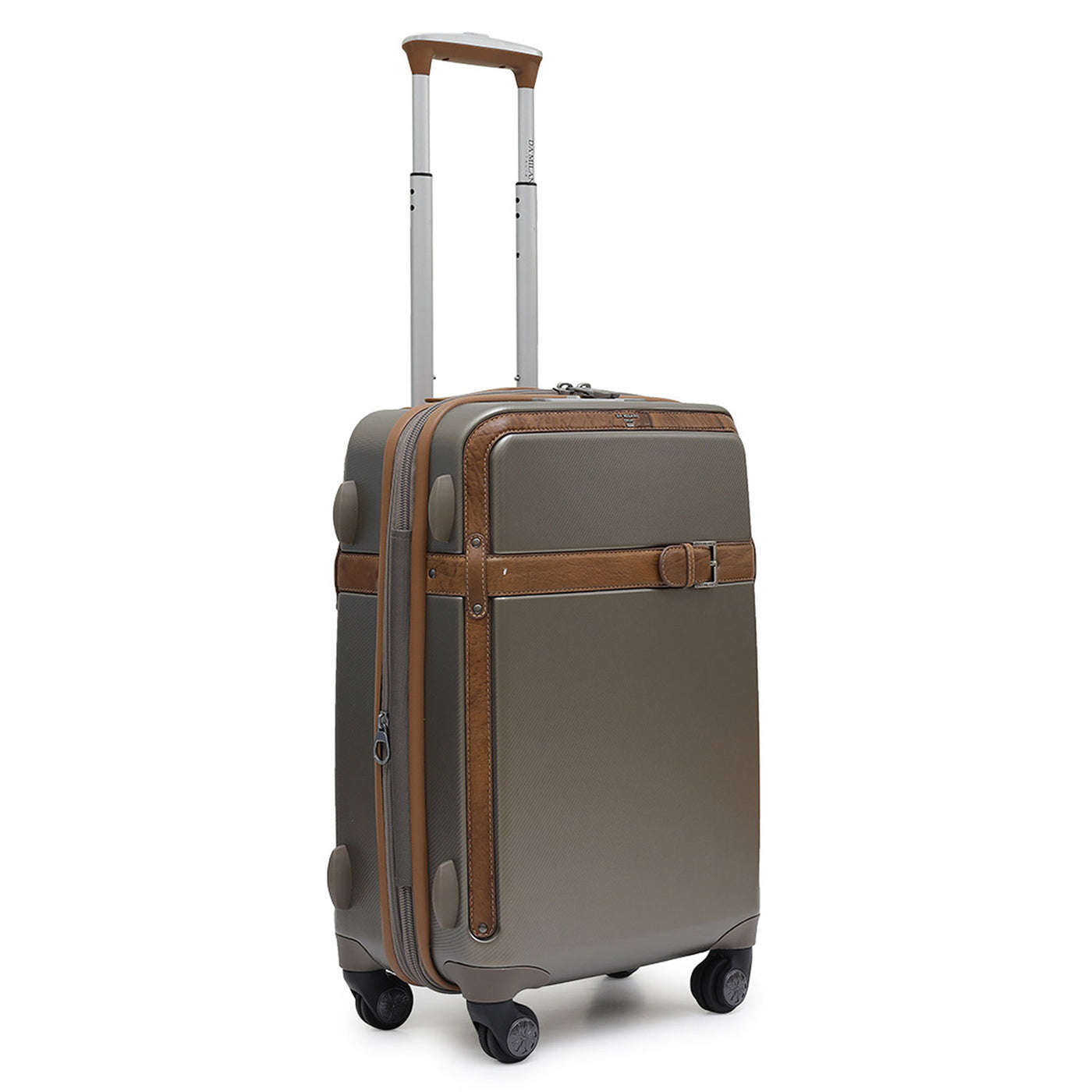 PC Elephant Leather Cabin Trolley - Champange & Cognac