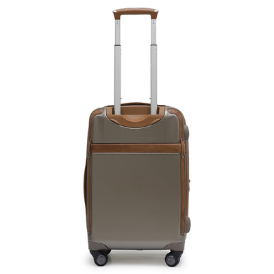 PC Elephant Leather Cabin Trolley - Champange & Cognac