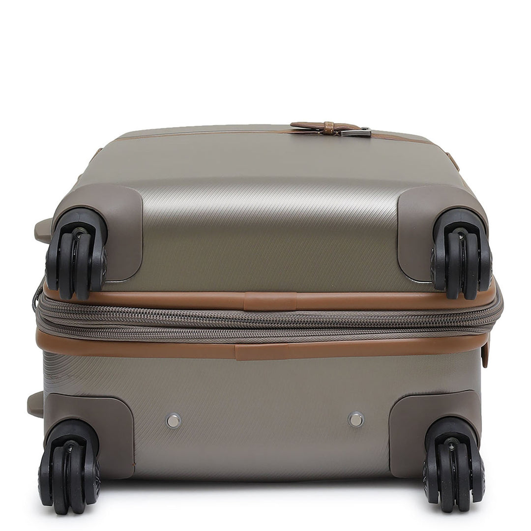 PC Elephant Leather Cabin Trolley - Champange & Cognac