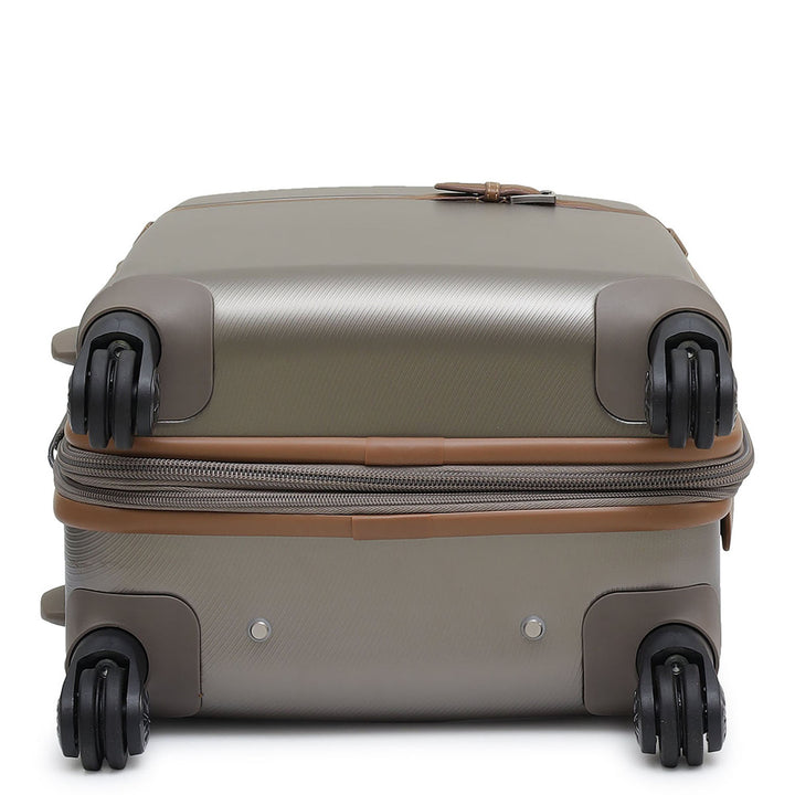 PC Elephant Leather Cabin Trolley - Champange & Cognac