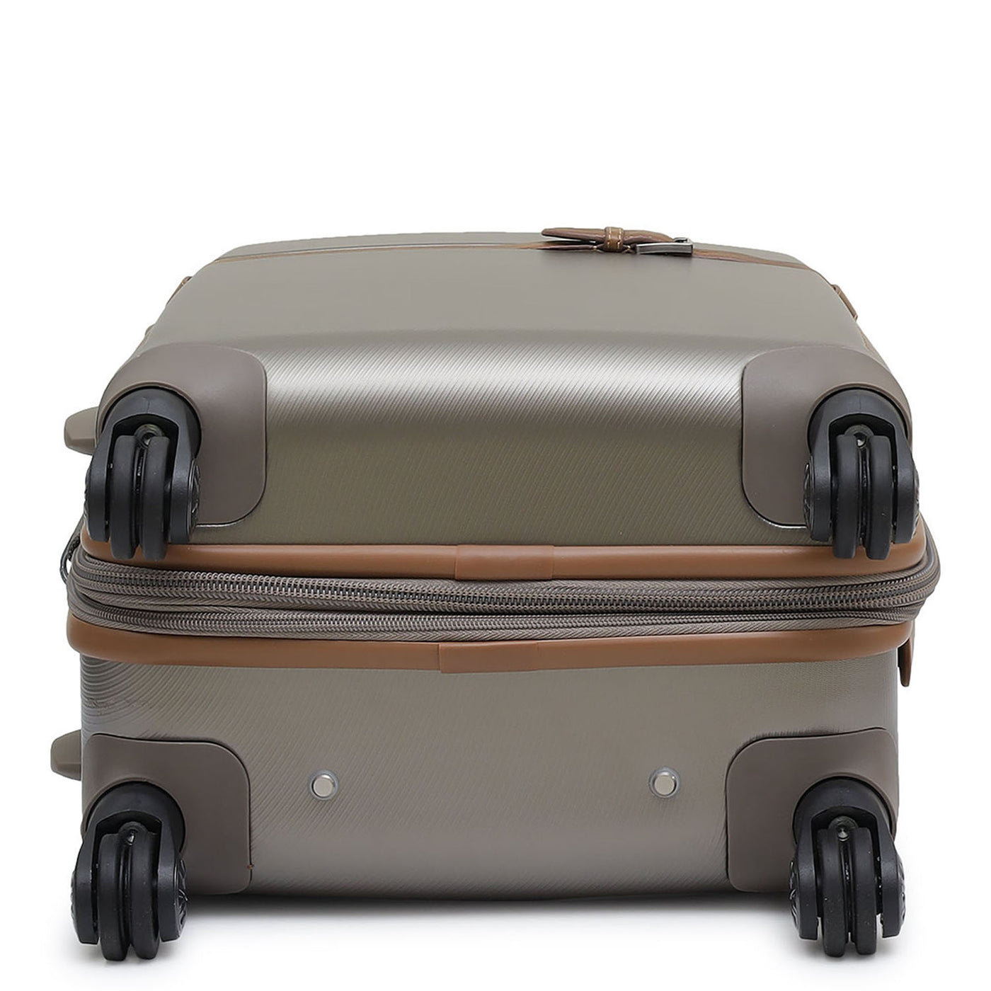 PC Elephant Leather Cabin Trolley - Champange & Cognac
