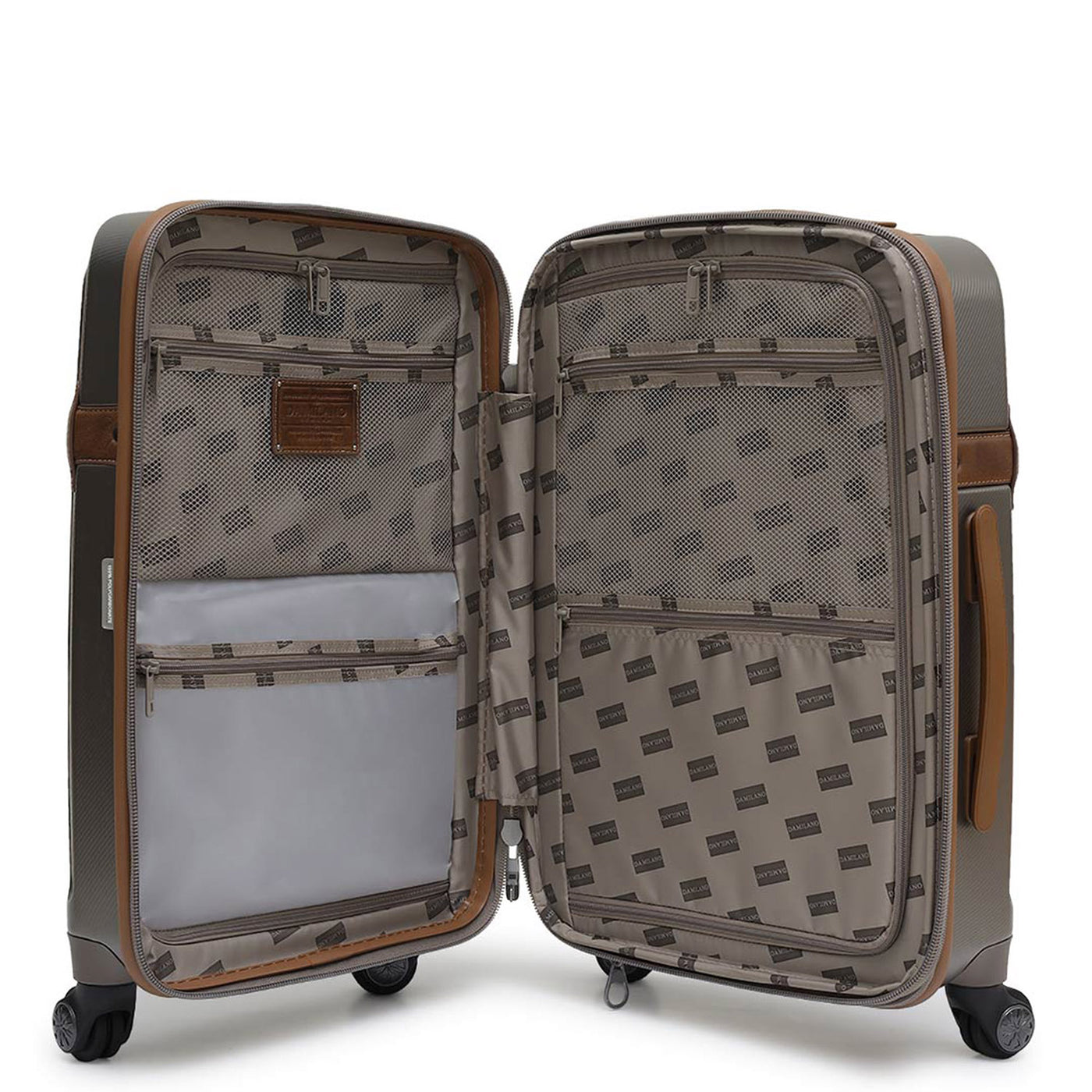 PC Elephant Leather Cabin Trolley - Champange & Cognac