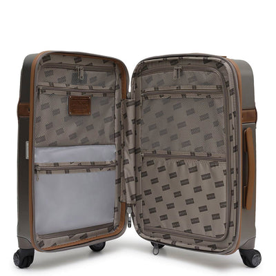 PC Elephant Leather Cabin Trolley - Champange & Cognac