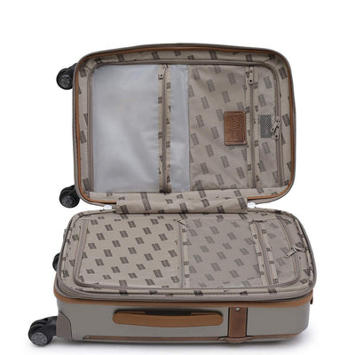 PC Elephant Leather Cabin Trolley - Champange & Cognac