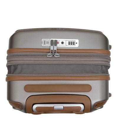PC Elephant Leather Cabin Trolley - Champange & Cognac
