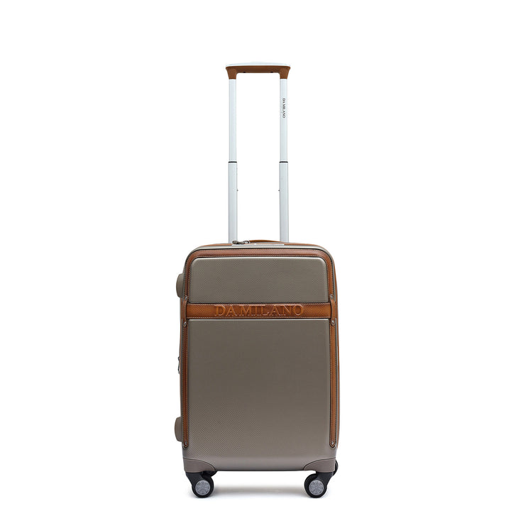 Emboss Leather Trolley (Small) - Champagne & Cognac