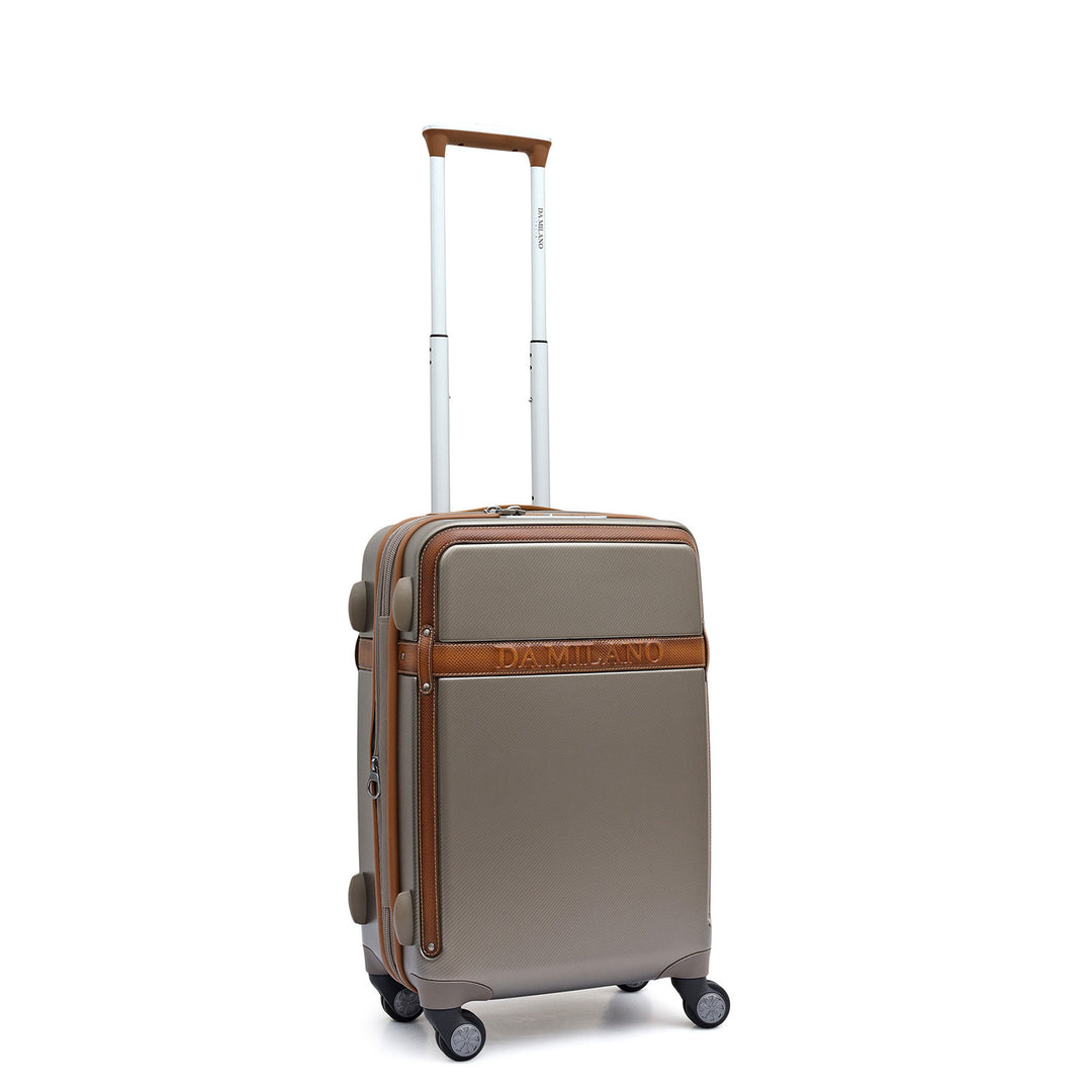 Emboss Leather Trolley (Small) - Champagne & Cognac