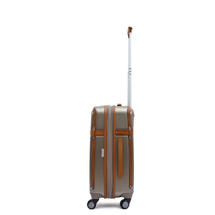 Emboss Leather Trolley (Small) - Champagne & Cognac