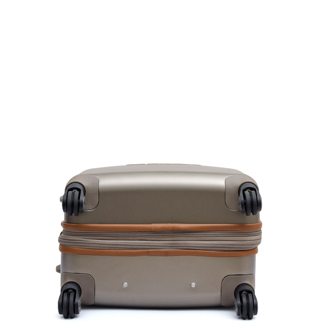 Emboss Leather Trolley (Small) - Champagne & Cognac