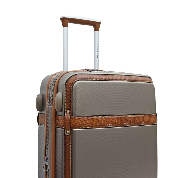 Emboss Leather Trolley (Small) - Champagne & Cognac