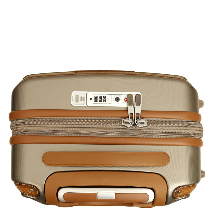 Mat-Emboss Cabin PC Trolley (S) - Champagne & Cognac