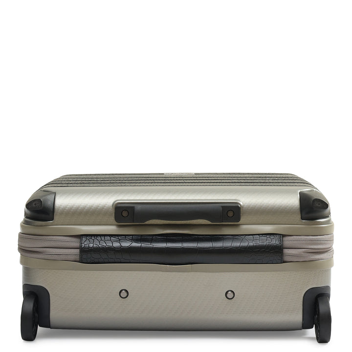 PC Croco Leather Overnighter Trolley - Black