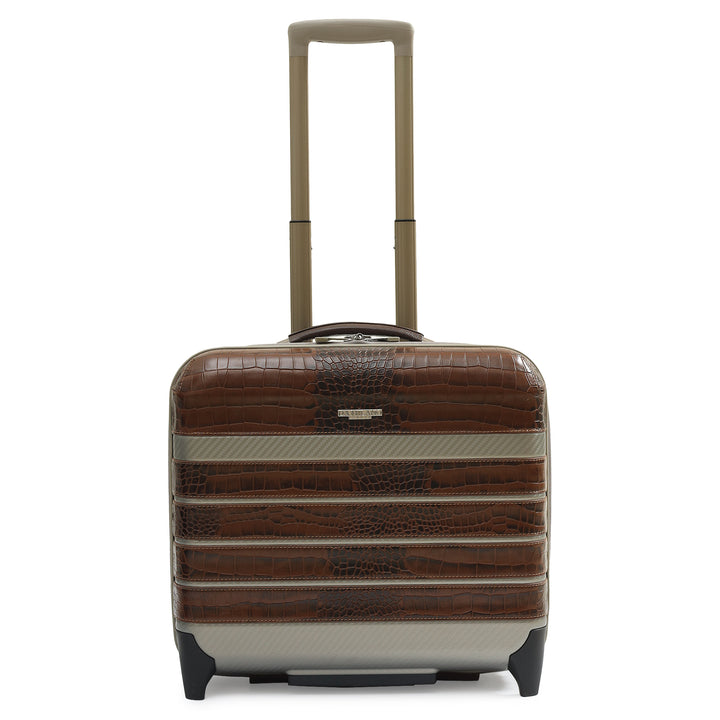 PC Croco Leather Overnighter Trolley - Date