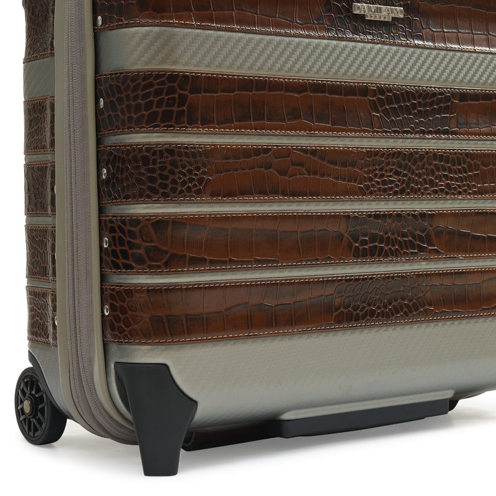 PC Croco Leather Overnighter Trolley - Date