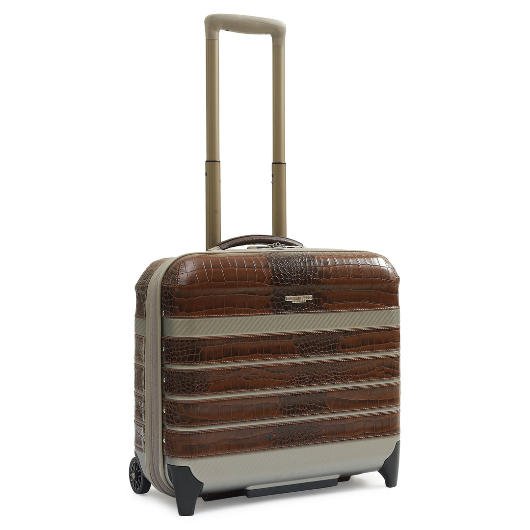 PC Croco Leather Overnighter Trolley - Date
