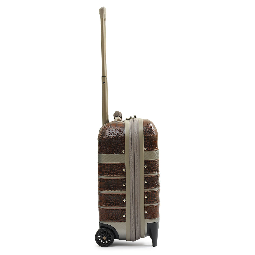 PC Croco Leather Overnighter Trolley - Date