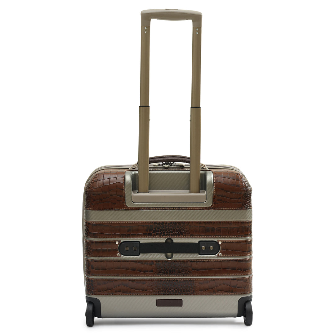 PC Croco Leather Overnighter Trolley - Date