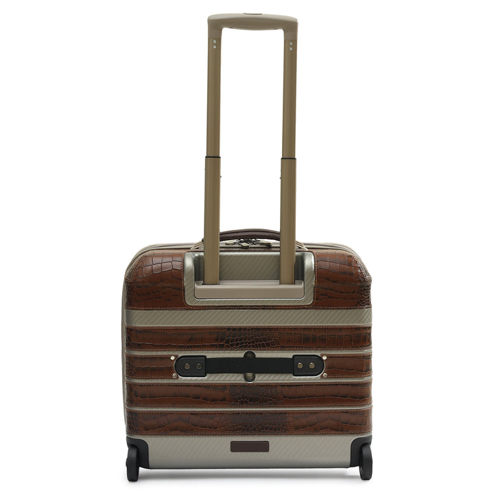PC Croco Leather Overnighter Trolley - Date