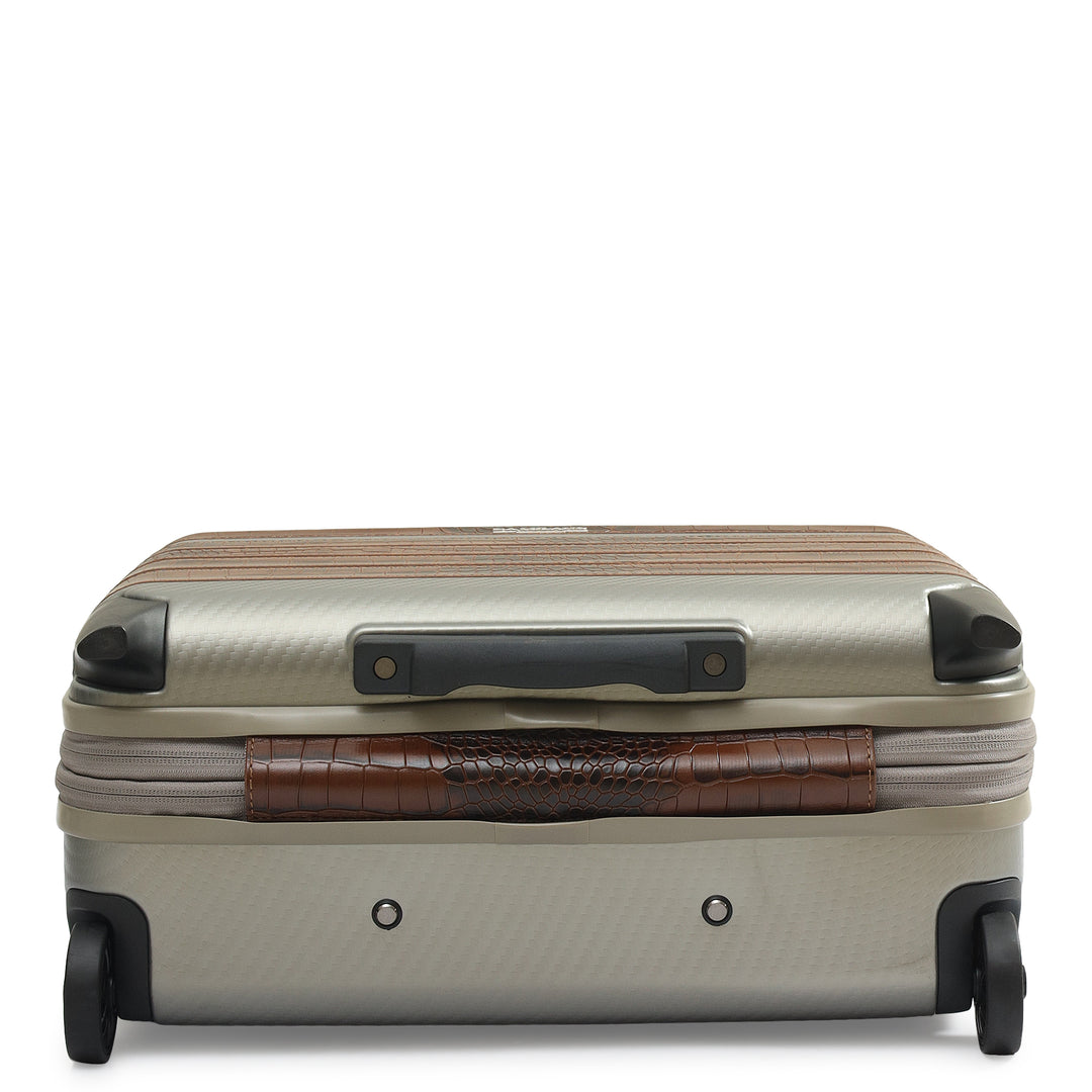 PC Croco Leather Overnighter Trolley - Date