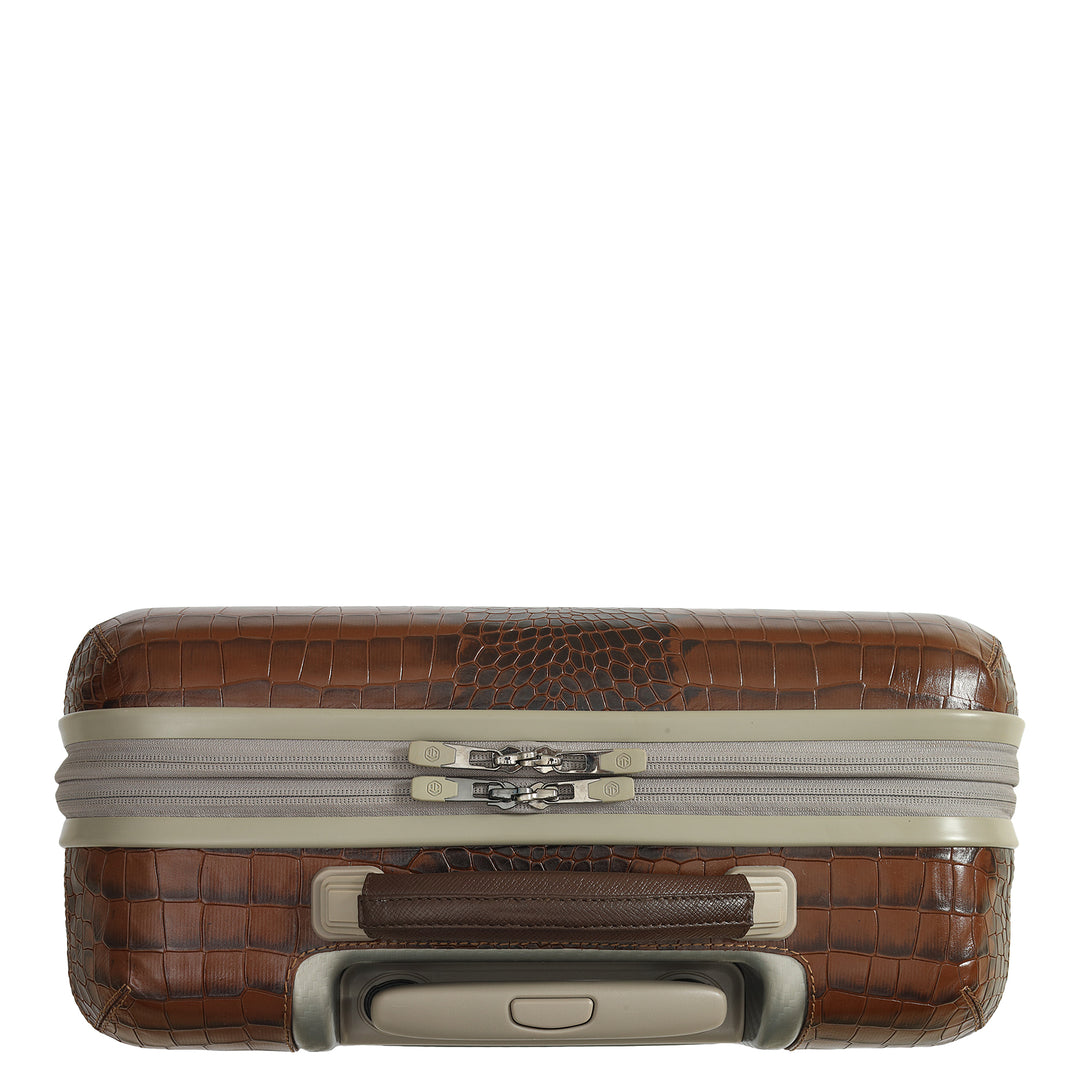 PC Croco Leather Overnighter Trolley - Date
