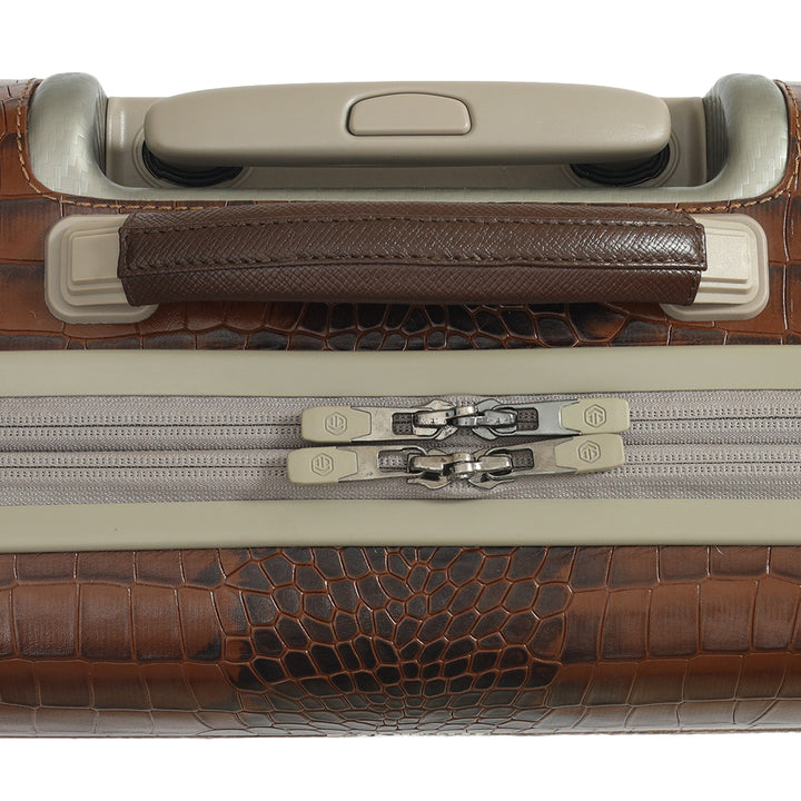 PC Croco Leather Overnighter Trolley - Date