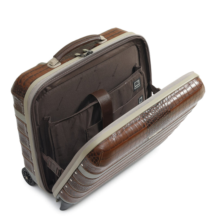 PC Croco Leather Overnighter Trolley - Date