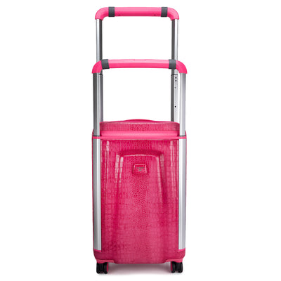 Croco Leather Trolley - Hot Pink