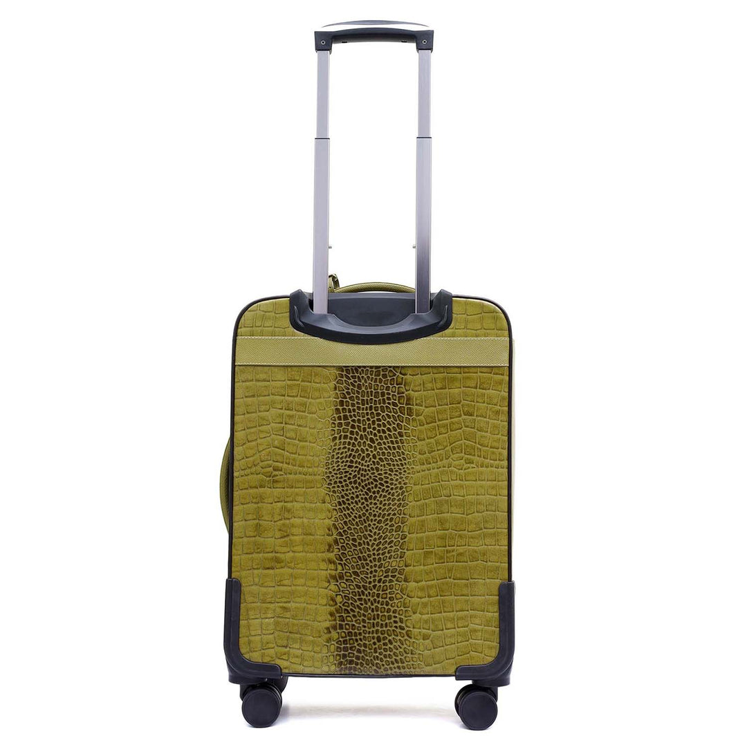 Croco Franzy Leather Trolley - Lime