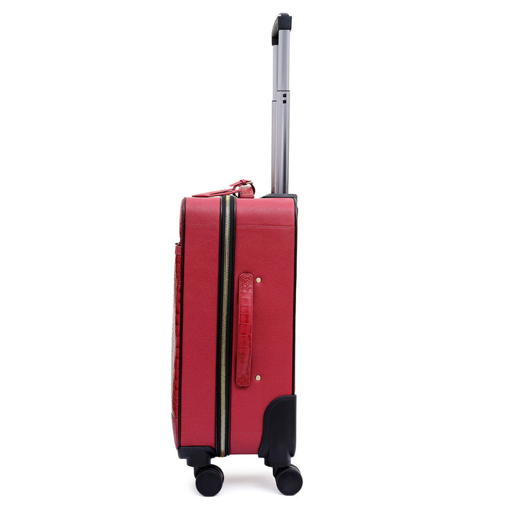 Croco Franzy Leather Trolley - Plumberry