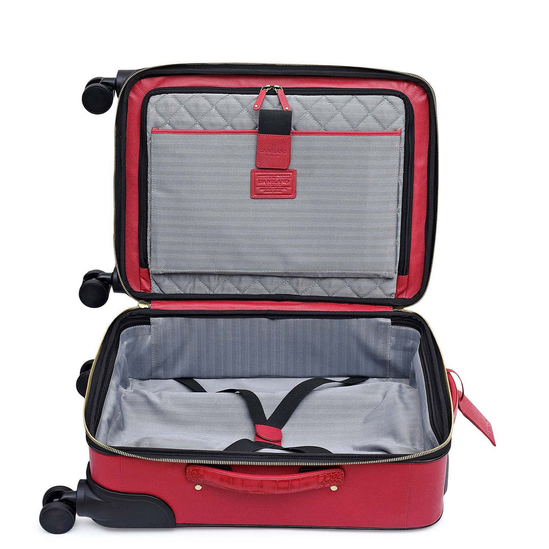 Croco Franzy Leather Trolley - Plumberry