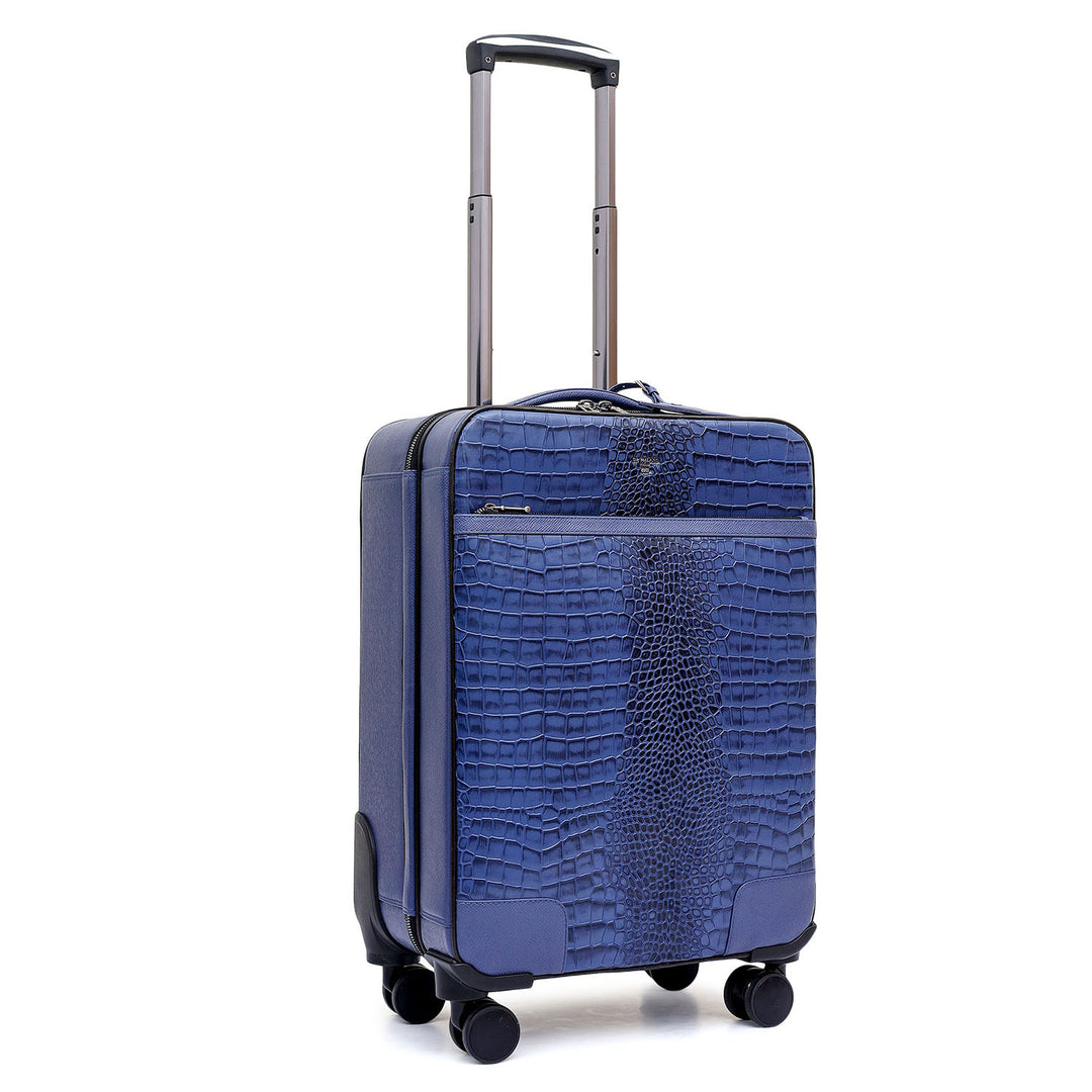Croco Franzy Leather Trolley - Stardust