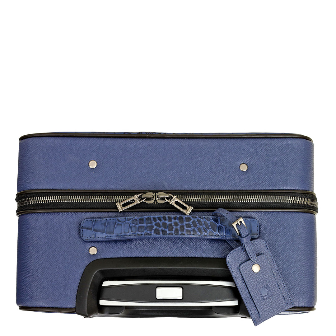 Croco Franzy Leather Trolley - Stardust