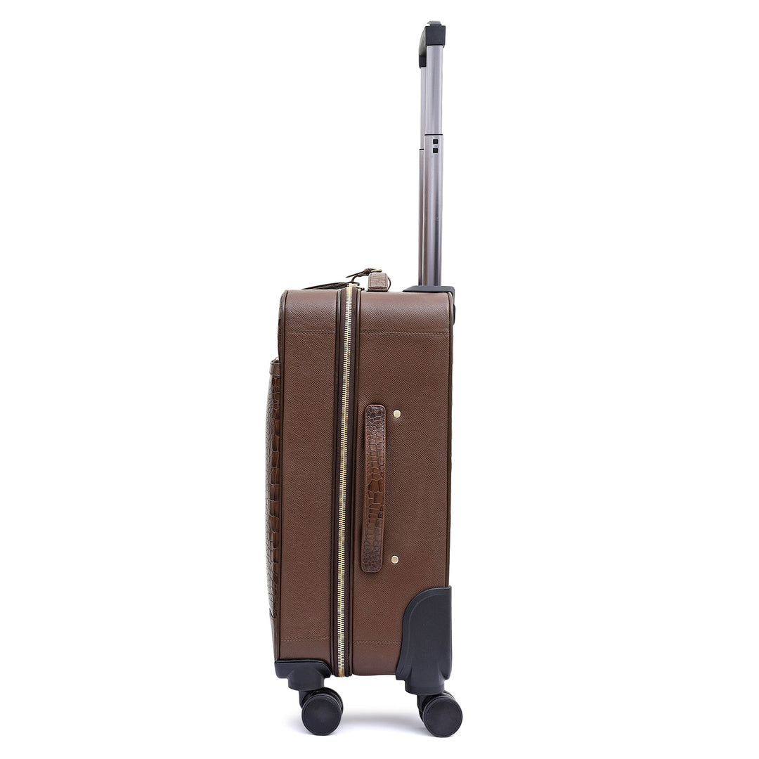 Croco Franzy Leather Trolley - Walnut