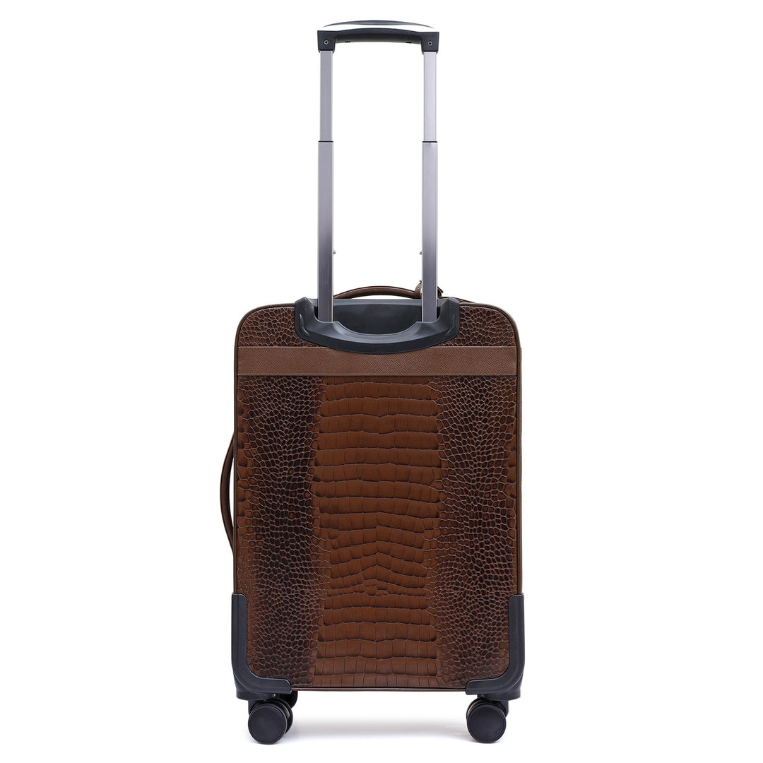 Croco Franzy Leather Trolley - Walnut