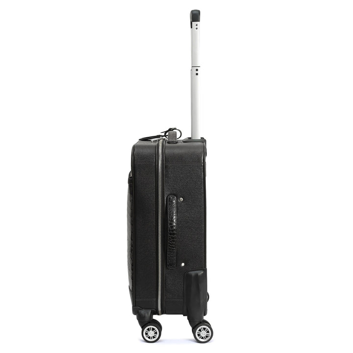Croco Franzy Leather Trolley - Black
