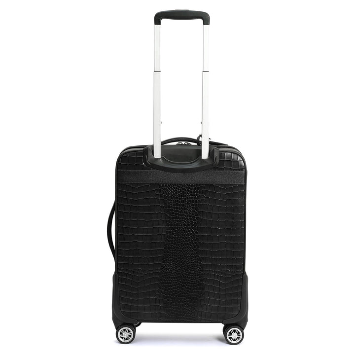 Croco Franzy Leather Trolley - Black
