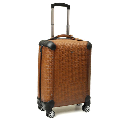 Monogram Leather Trolley - Cognac