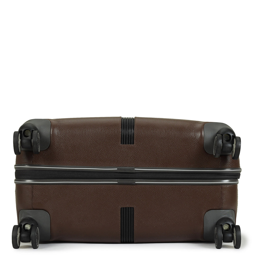 Large PC Ostrich Leather Trolley - Brown