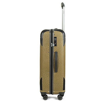 Large PC Ostrich Leather Trolley - Olive