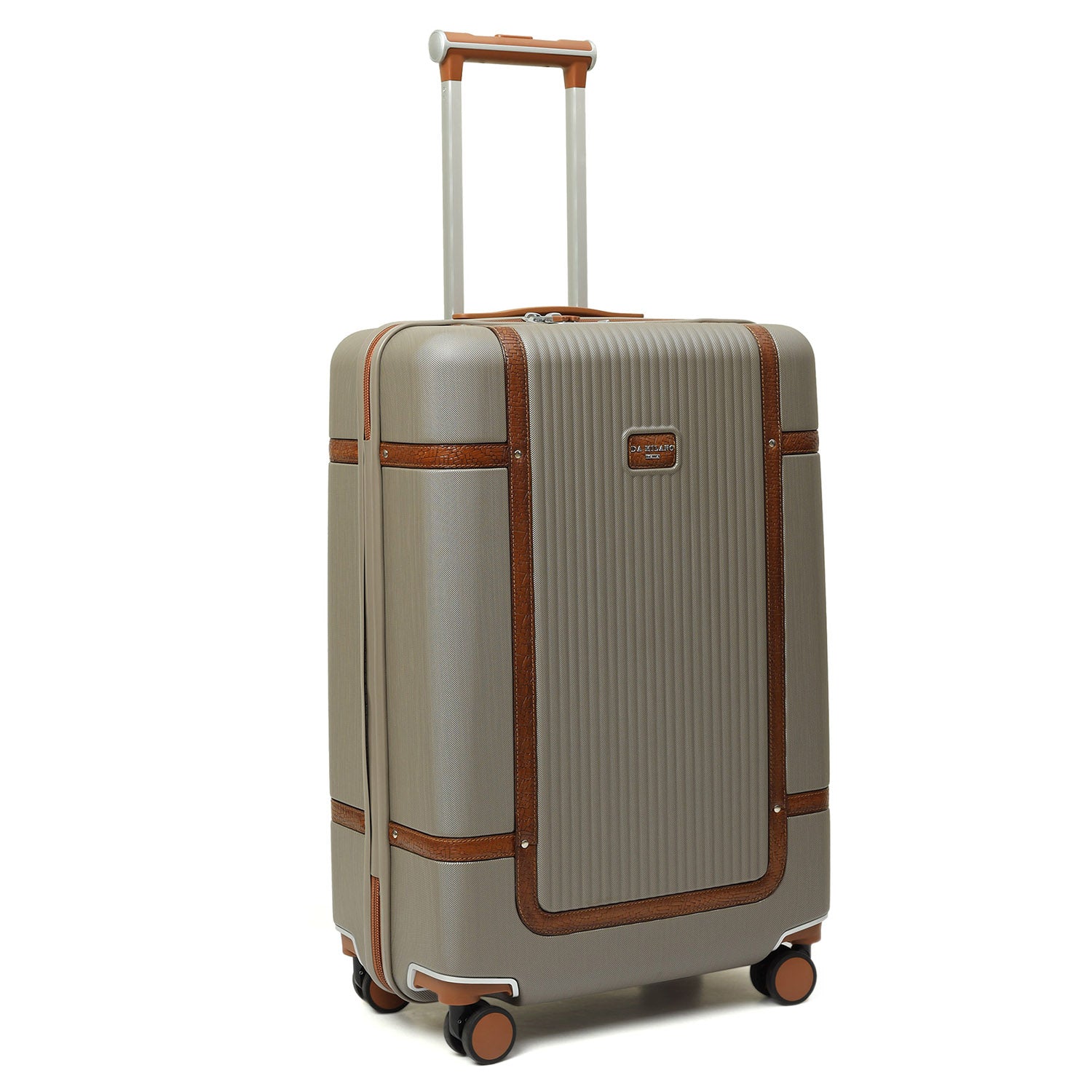 Imprint PC Trolley (Medium)- Khaki & Cognac – Da Milano