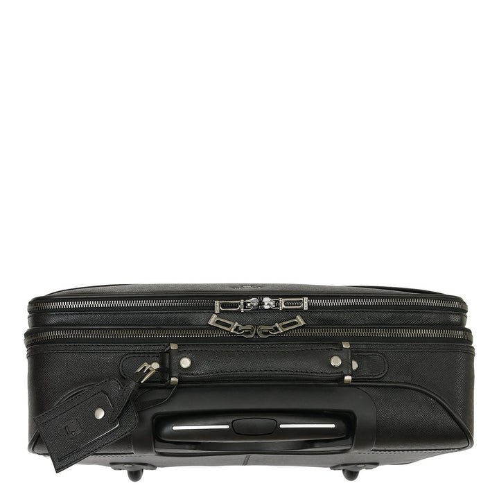Franzy Leather Cabin Trolley – Black