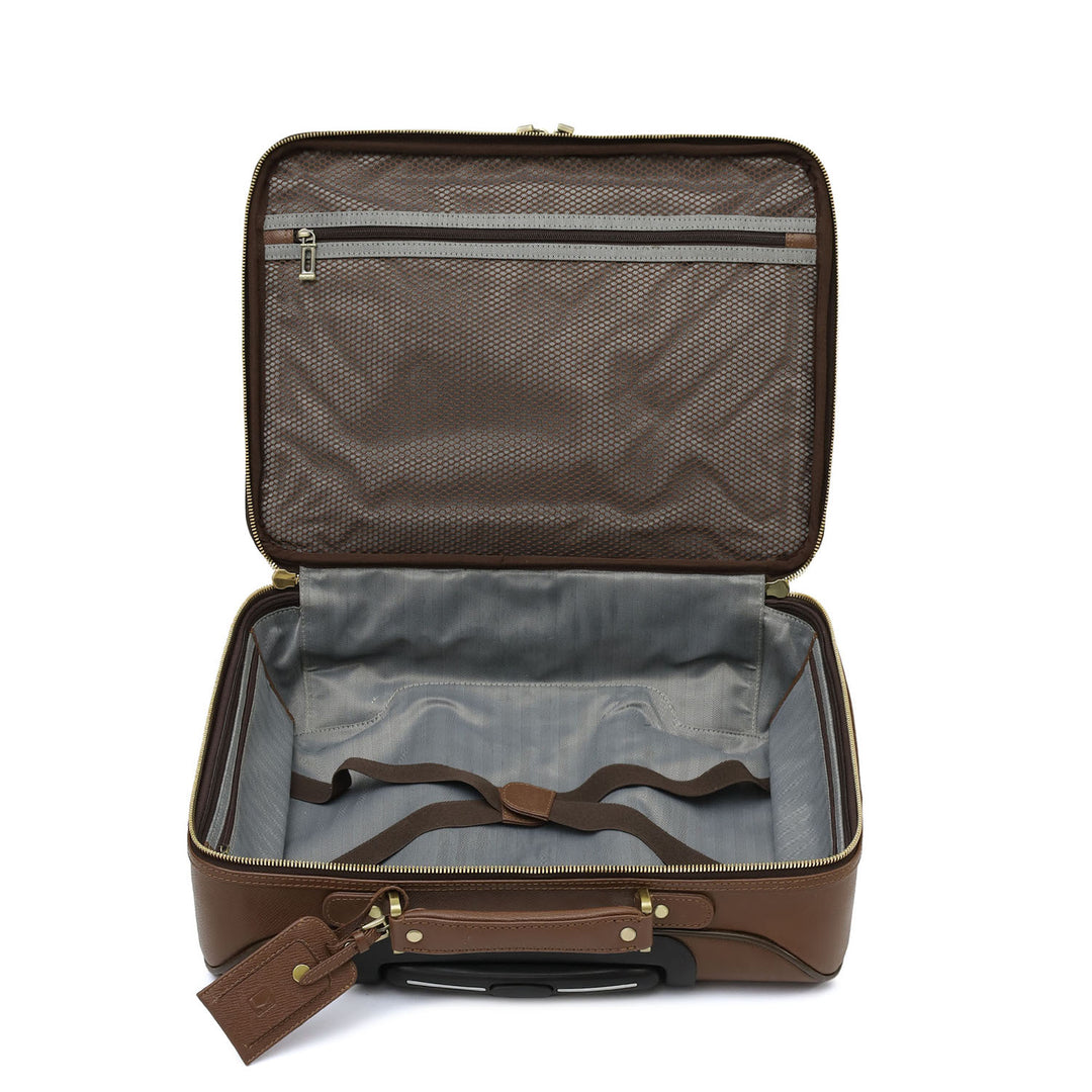Franzy Leather Trolley - Brown