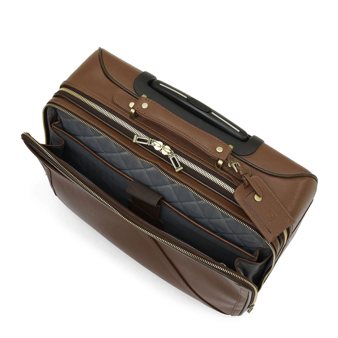 Franzy Leather Trolley - Brown
