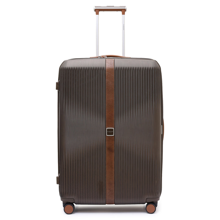 PC Elephant Leather Check-in Large Trolley - Bronze & Cognac