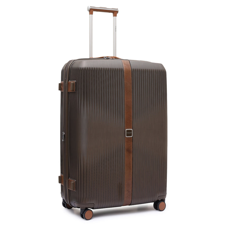 PC Elephant Leather Check-in Large Trolley - Bronze & Cognac