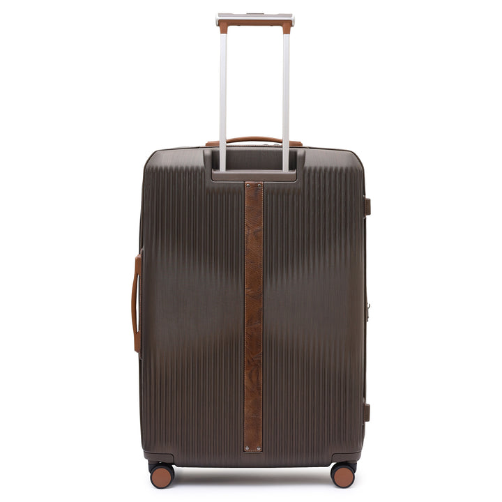 PC Elephant Leather Check-in Large Trolley - Bronze & Cognac