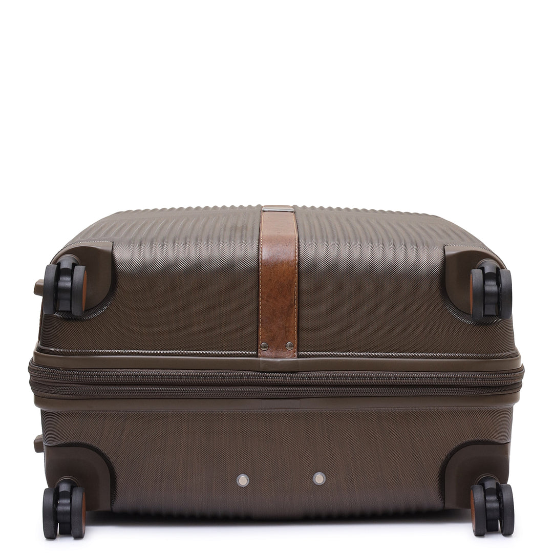 PC Elephant Leather Check-in Large Trolley - Bronze & Cognac