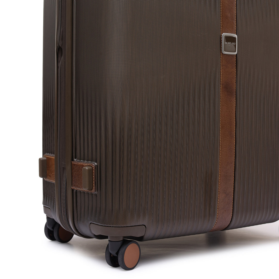 PC Elephant Leather Check-in Large Trolley - Bronze & Cognac